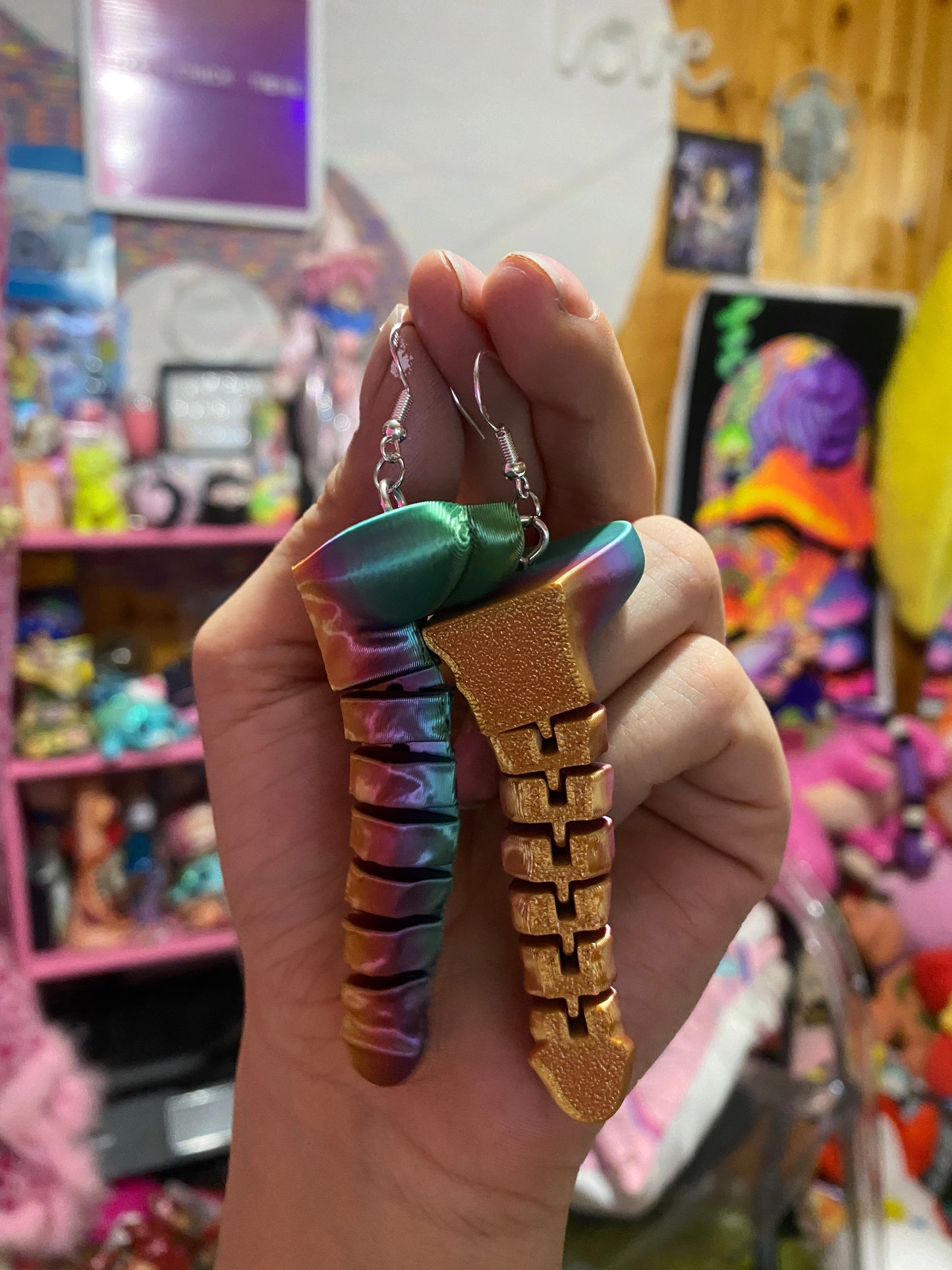 Wiggle peen earrings