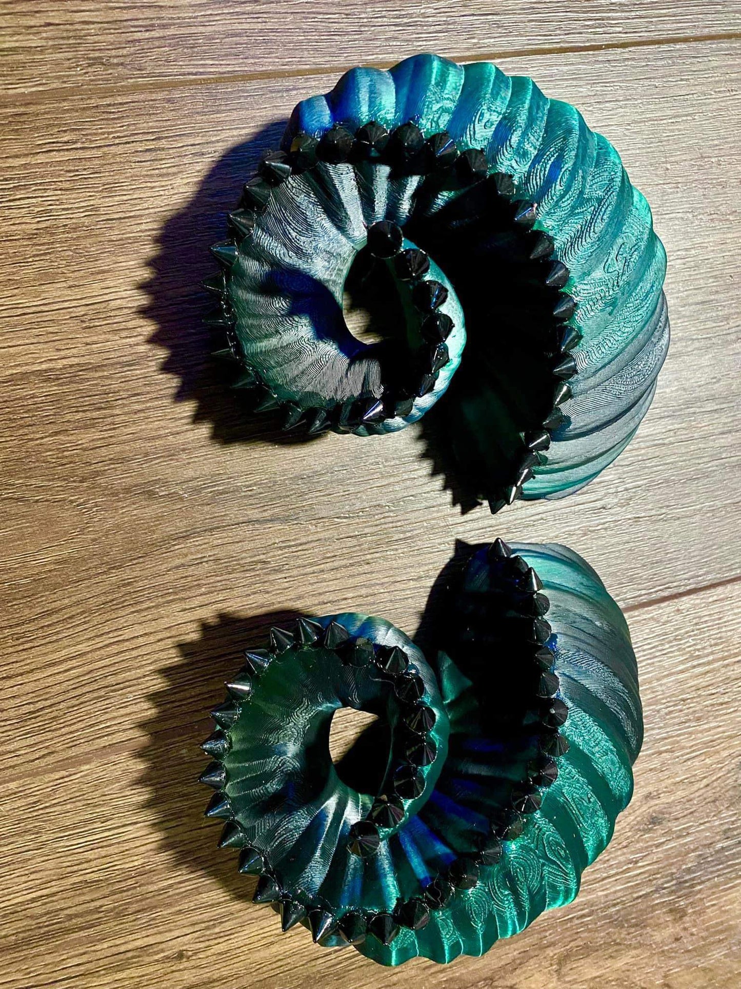 Made To Order green to Black Rams Horns Black Spikes