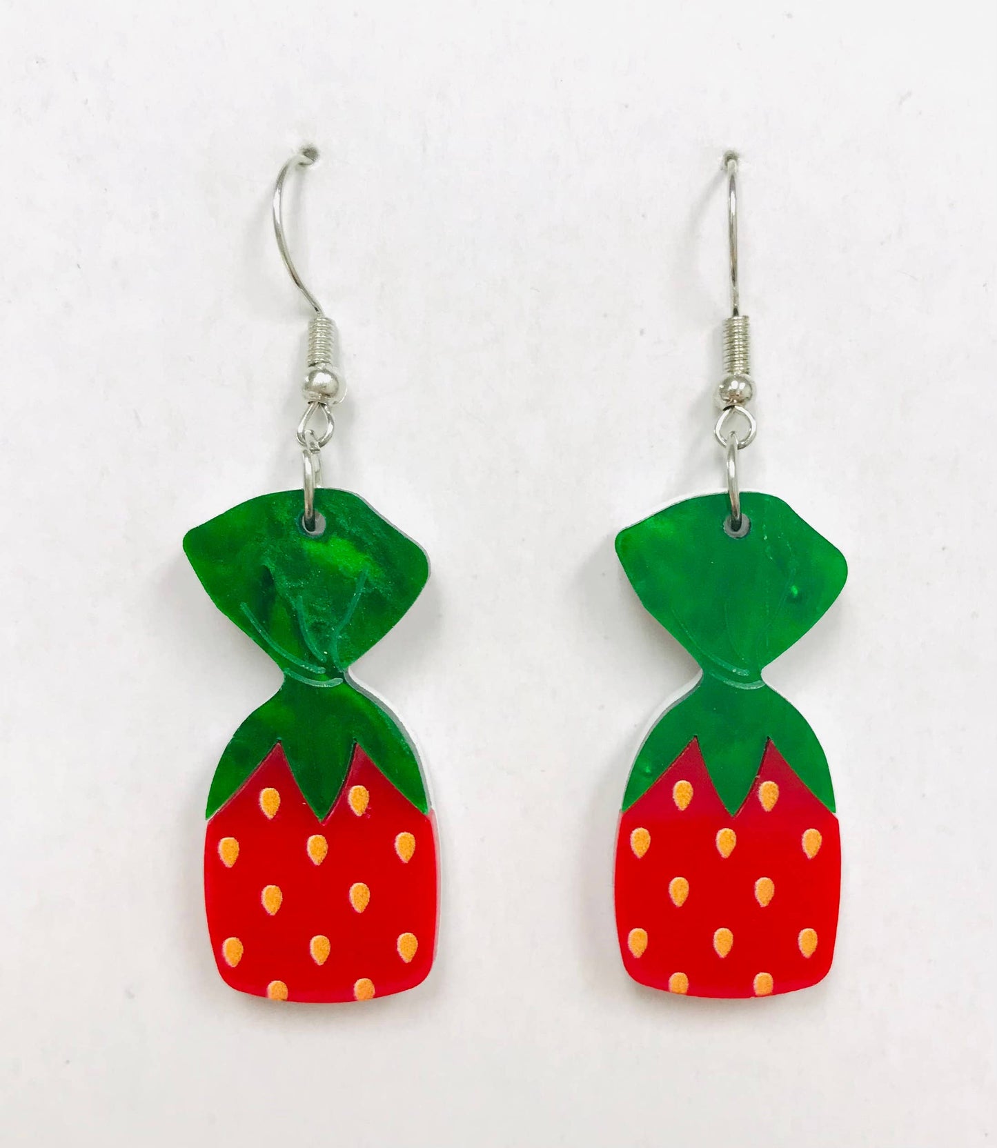 SimpleNGreat - Acrylic Strawberry Candy Earrings food desert snack