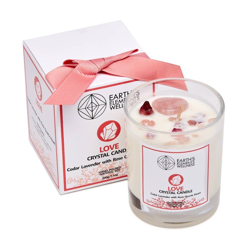 Earth's Elements - Earths Elements Love Crystal Candle