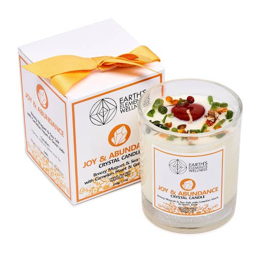 Earth's Elements - Joy & Abundance Crystal Candle