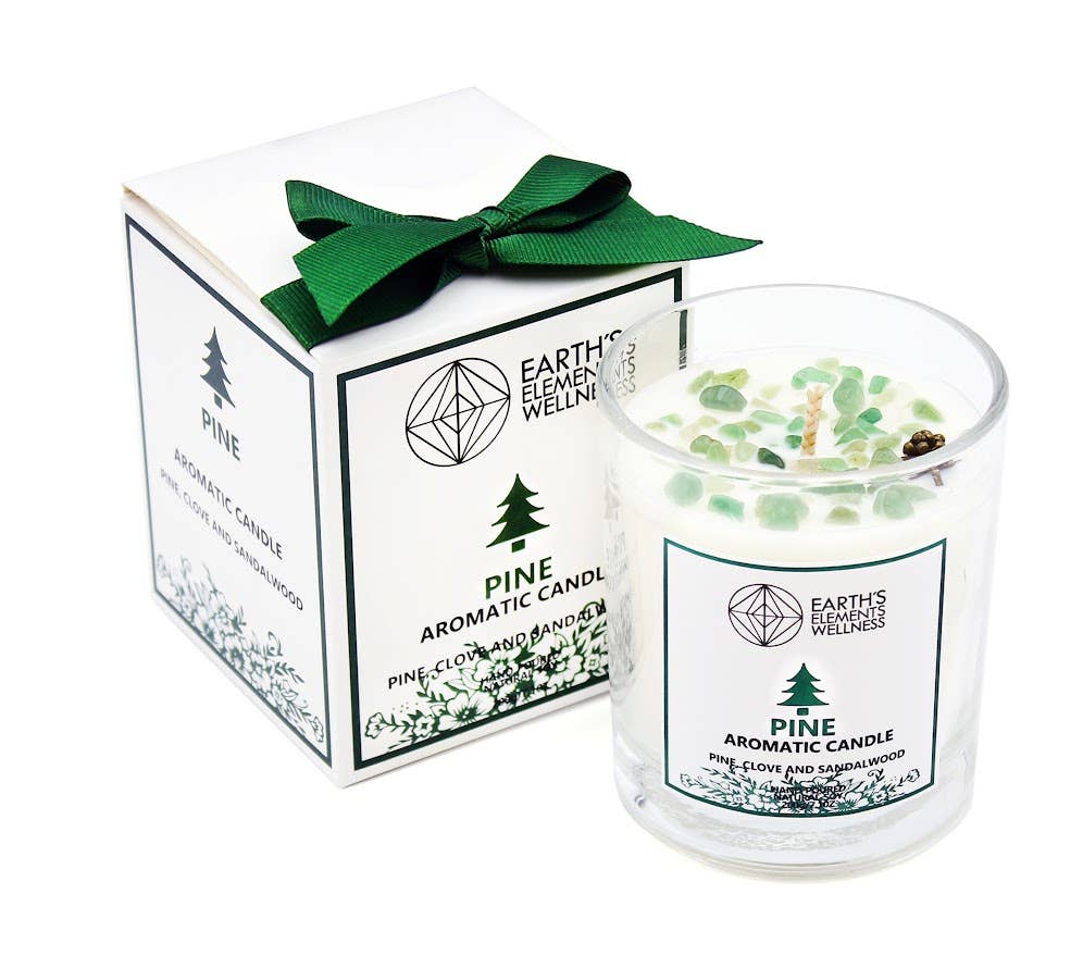 Earth's Elements - Pine Aromatic Crystal Candle