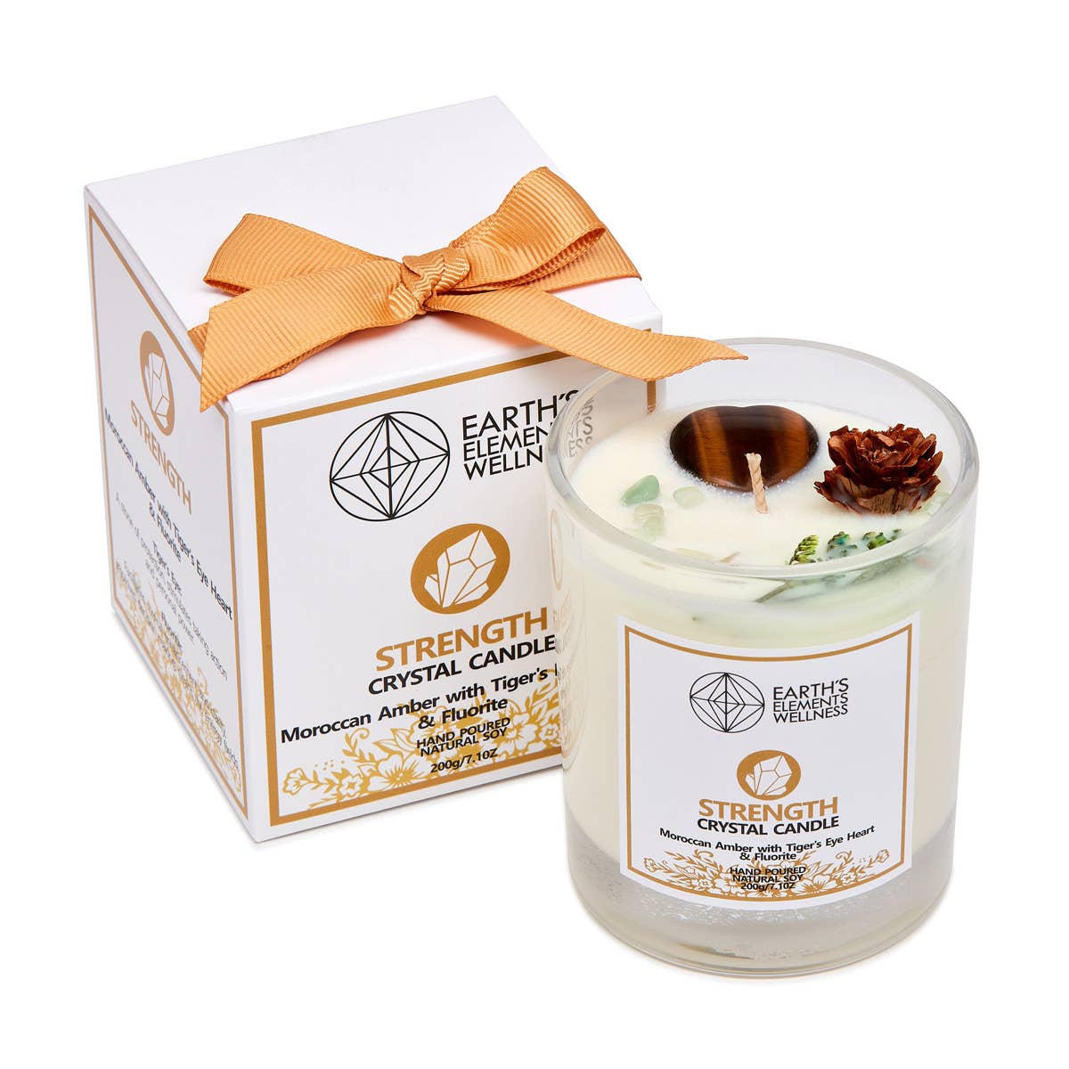 Earth's Elements - Strength Crystal Candle