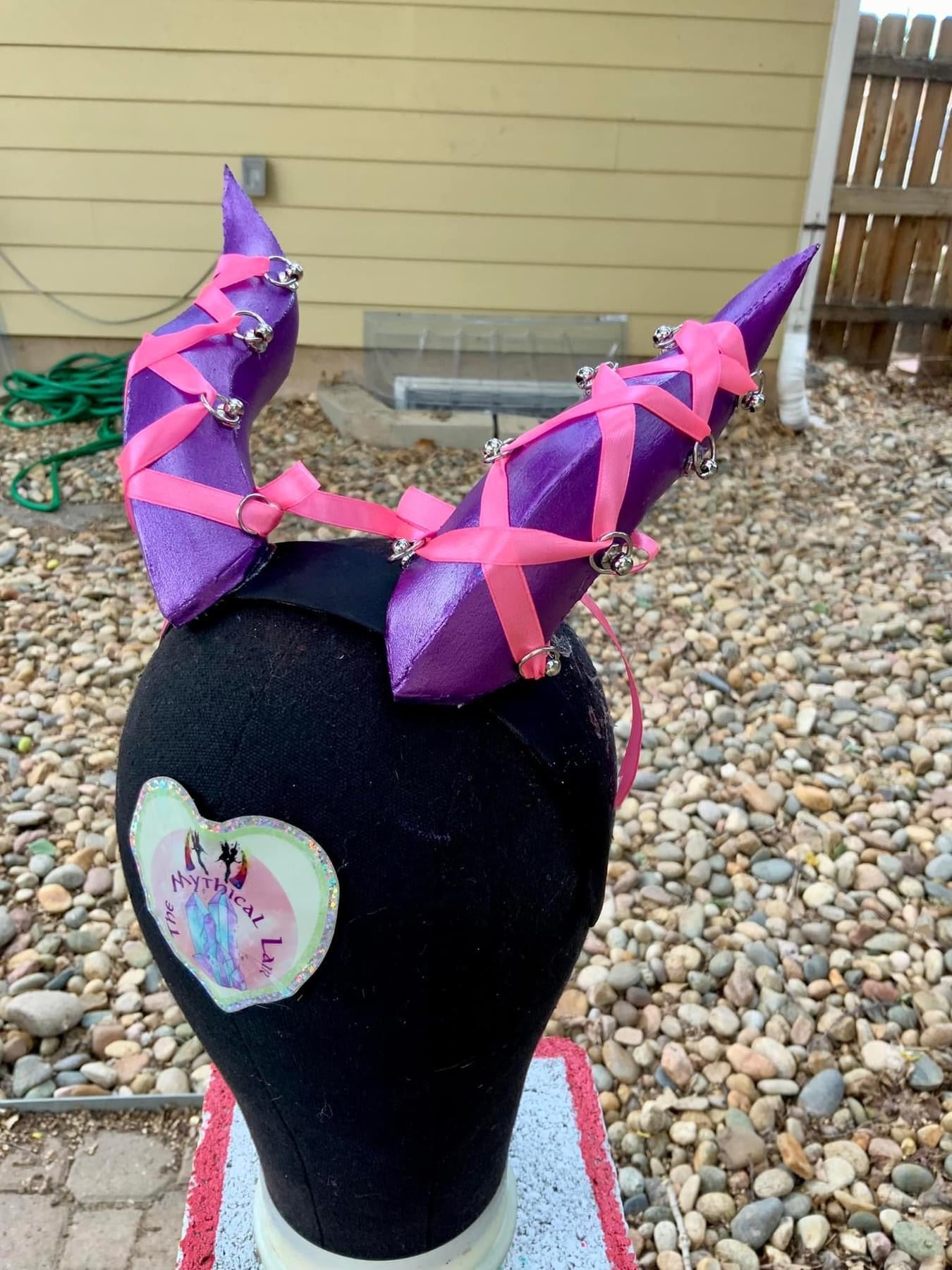 Purple and pink corset horns