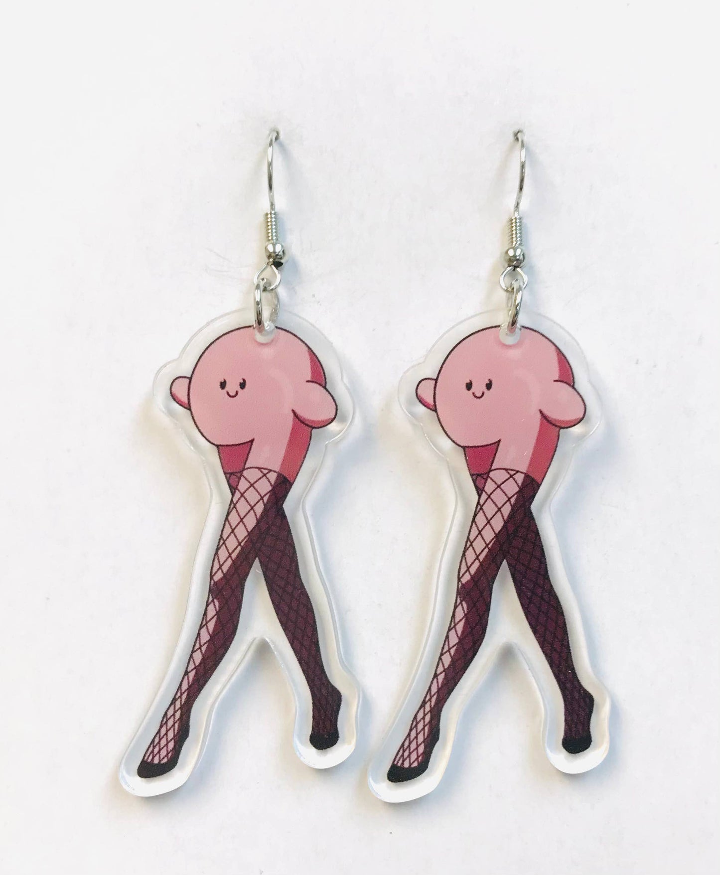 Pink Fishnet Earrings