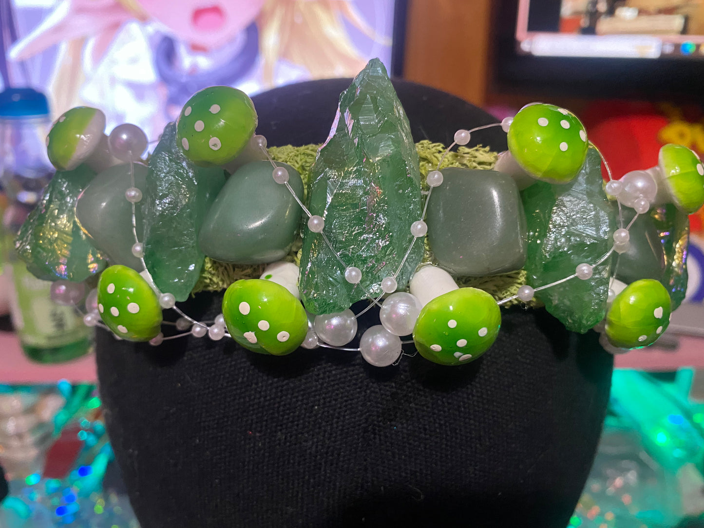 Chartreuse Butterfly Crown